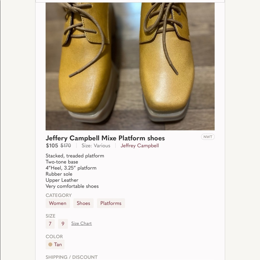 Jeffrey Campbell Tan Platform Shoes - Picture 13 of 14